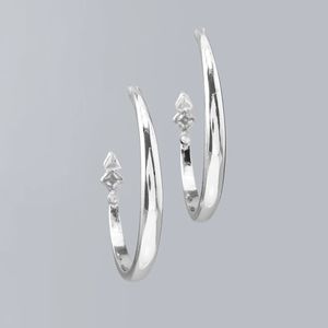 NWT White House Black Market silver hoop earings